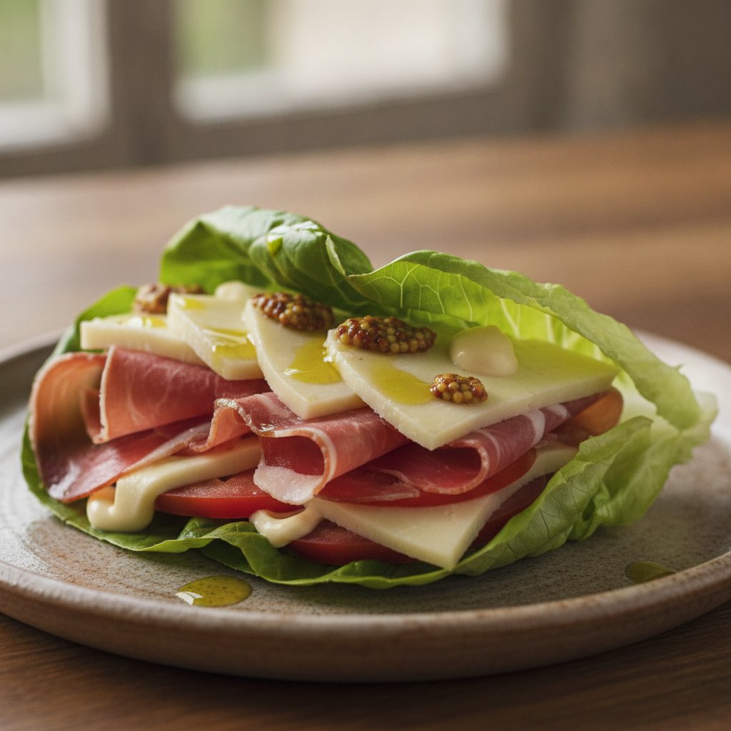 Spanish Cured Ham Sandwich (Keto)