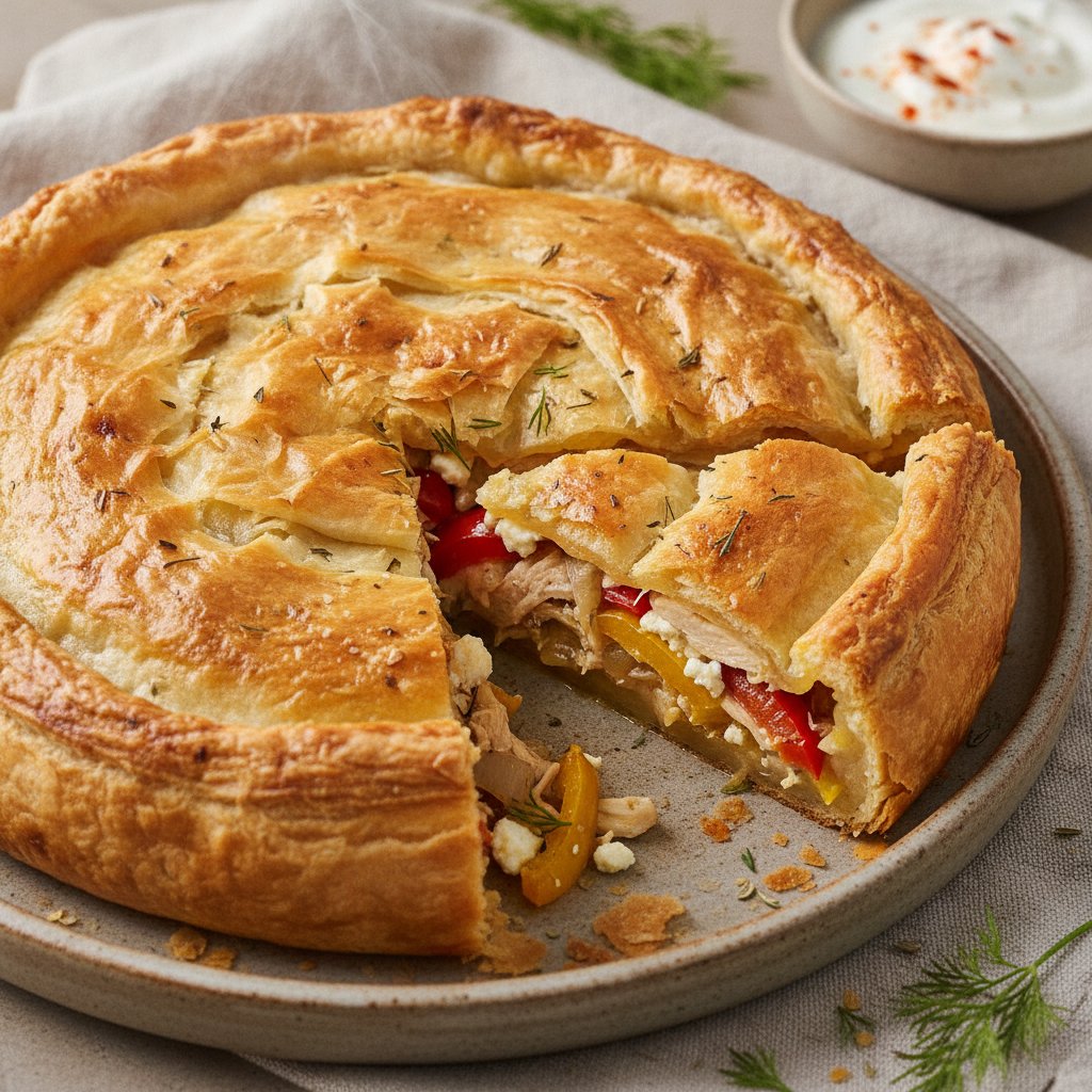 Chicken and Peppers Pie