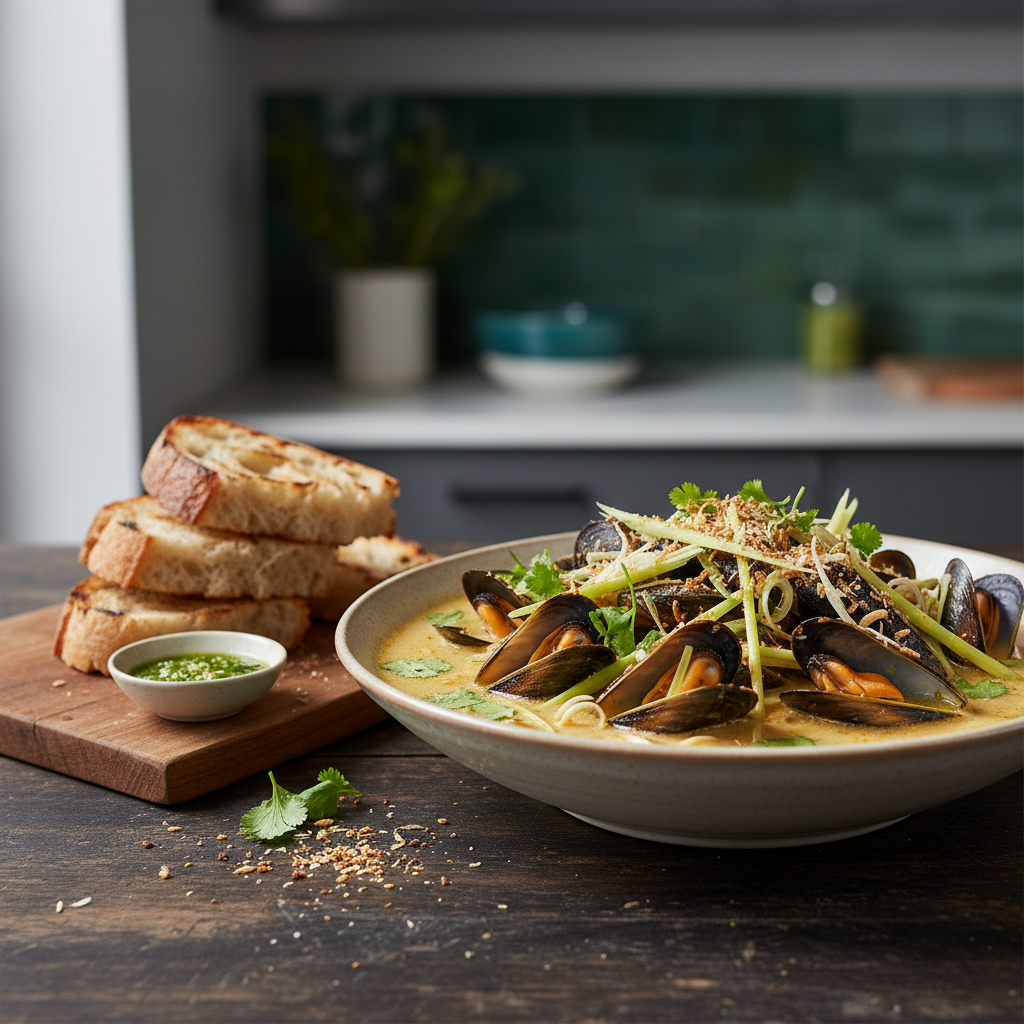 Coconut and Lemongrass Mussel Broth