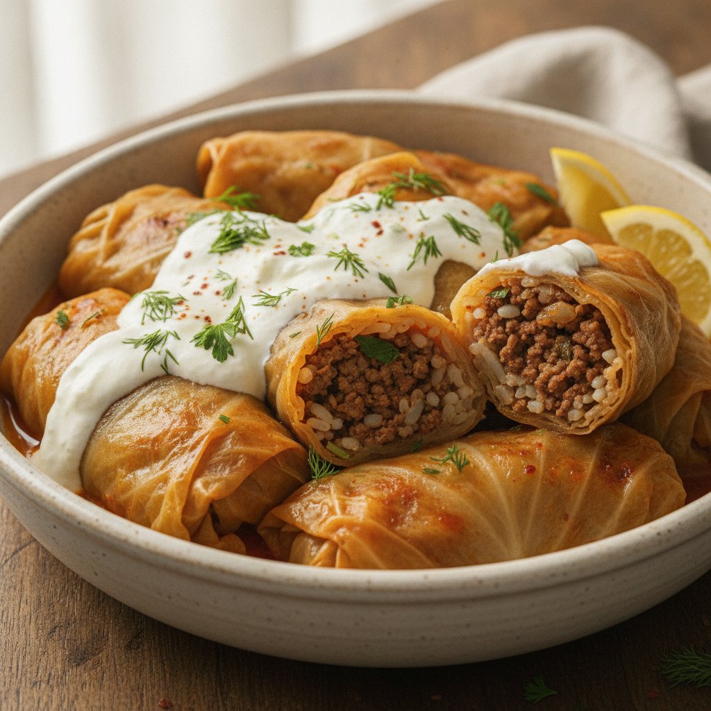 Beef Rice Stuffed Cabbage