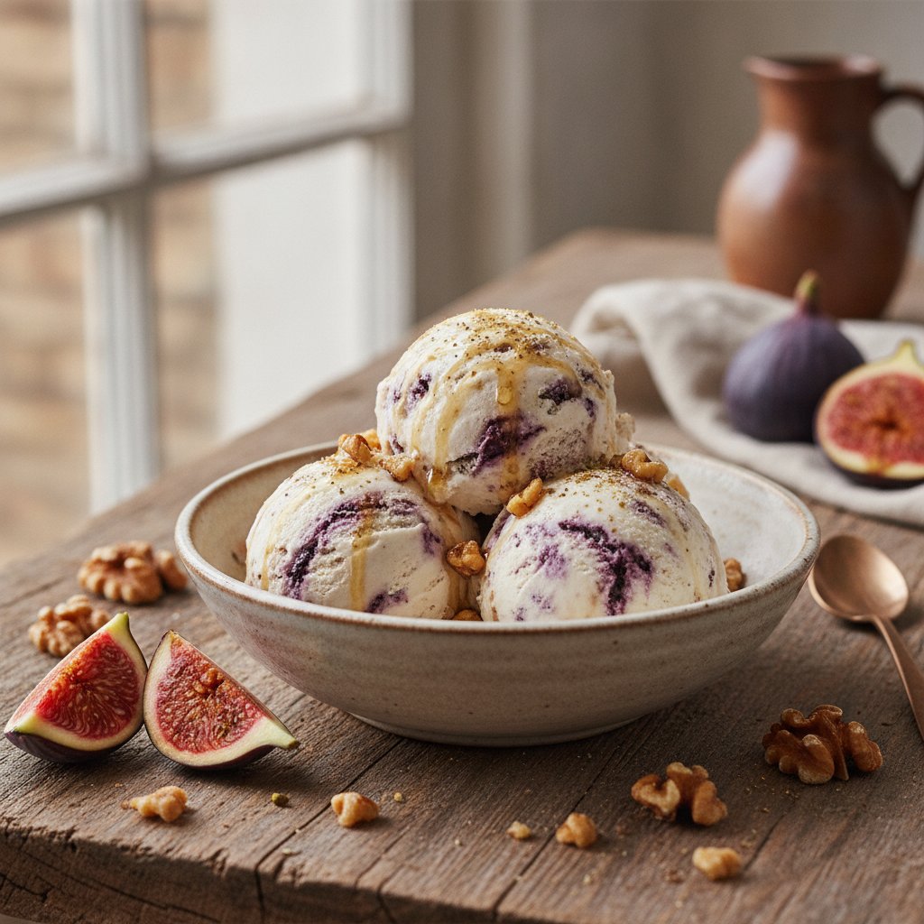 Fig and Walnut Ice Cream