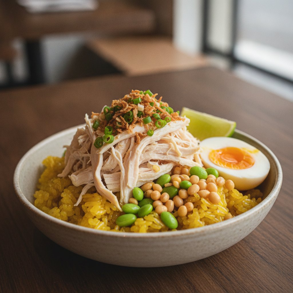 Sticky Rice with Shredded Chicken (High-Protein)