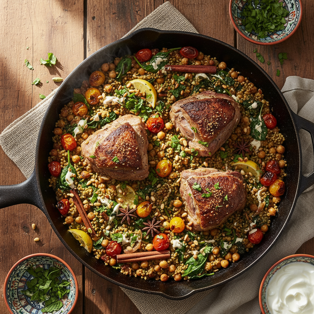 Lamb Freekeh One Pan