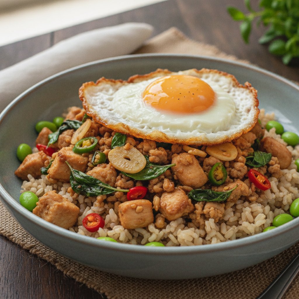 Thai Basil Chicken Rice (High-Protein)