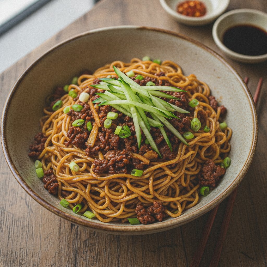 Sweet Bean Sauce Pork Noodles