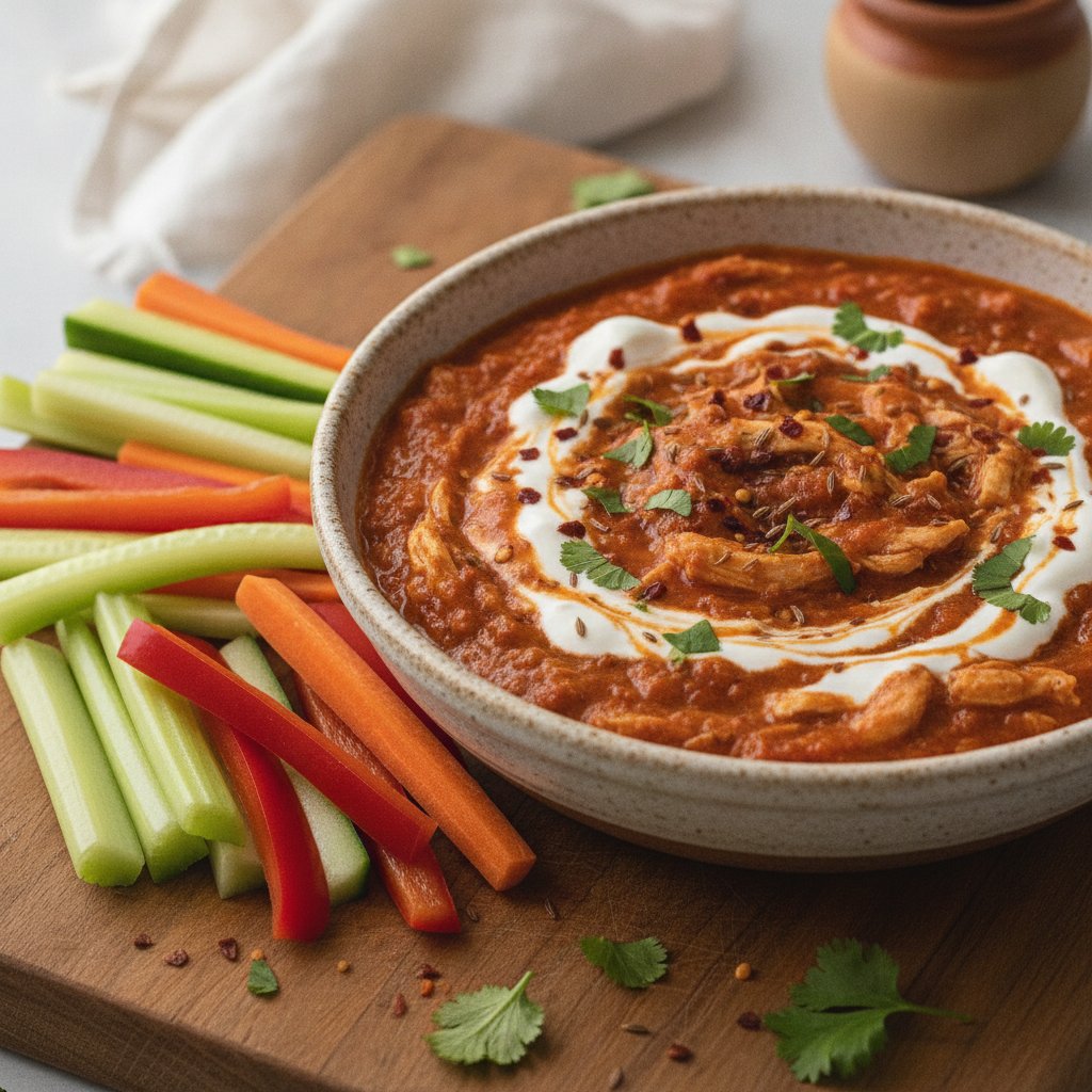 Shredded Chicken Tomato Dip (Low-Calorie)