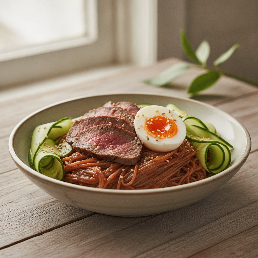 Spicy Cold Buckwheat Noodles (Low-Calorie)