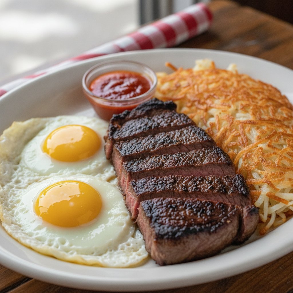 Las Vegas steak and eggs