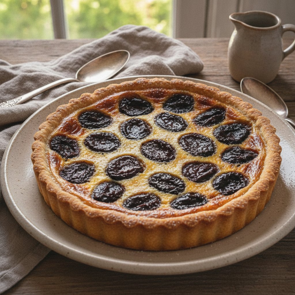 Prune and Armagnac Custard Tart