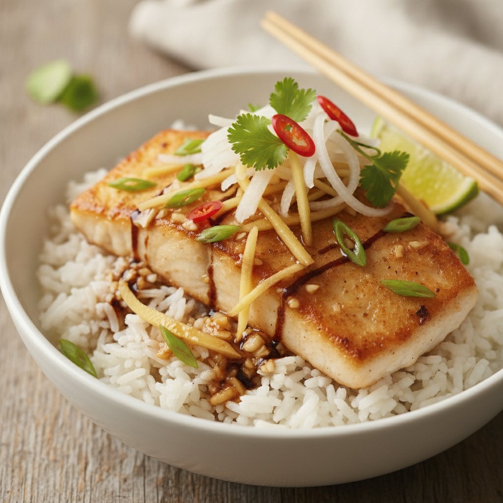 Ginger Fish Rice Bowl (Gluten-Free)