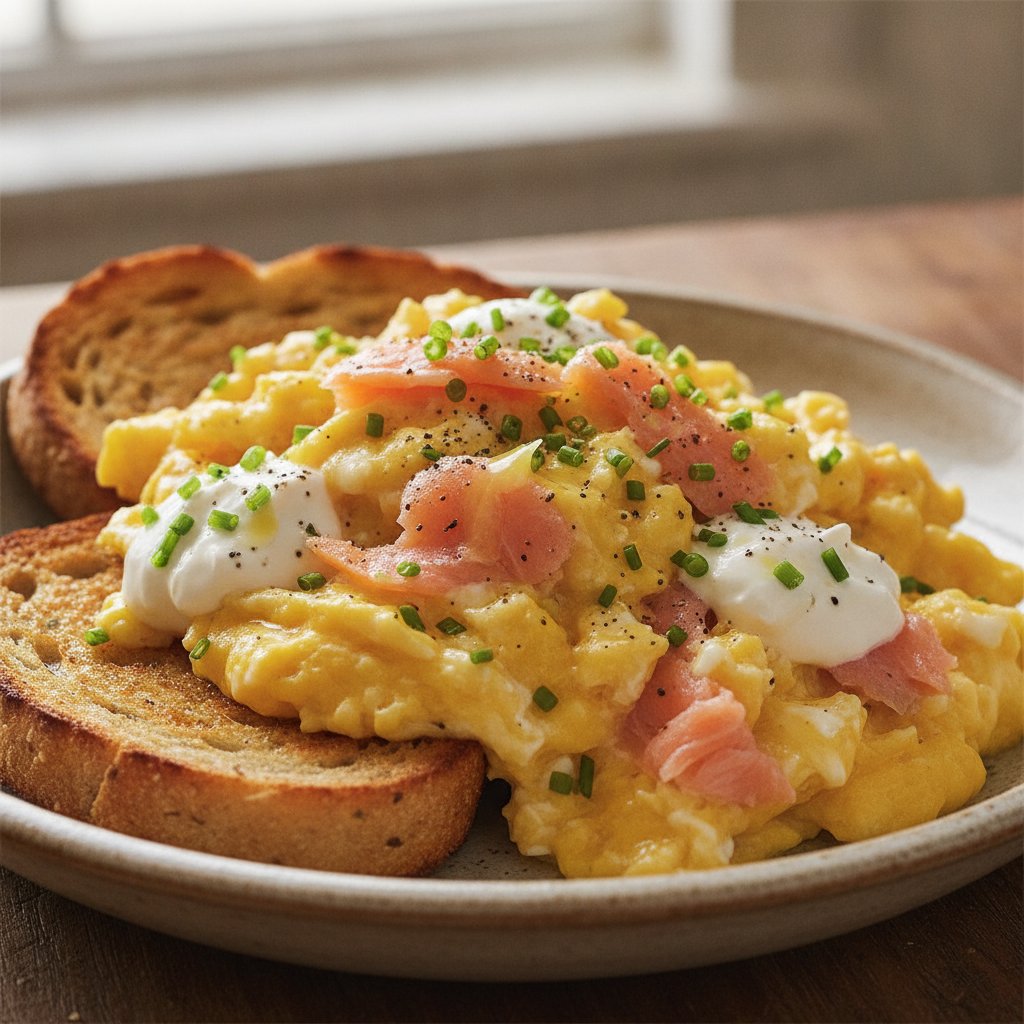 Smoked Salmon Scrambled Eggs (Gluten-Free)