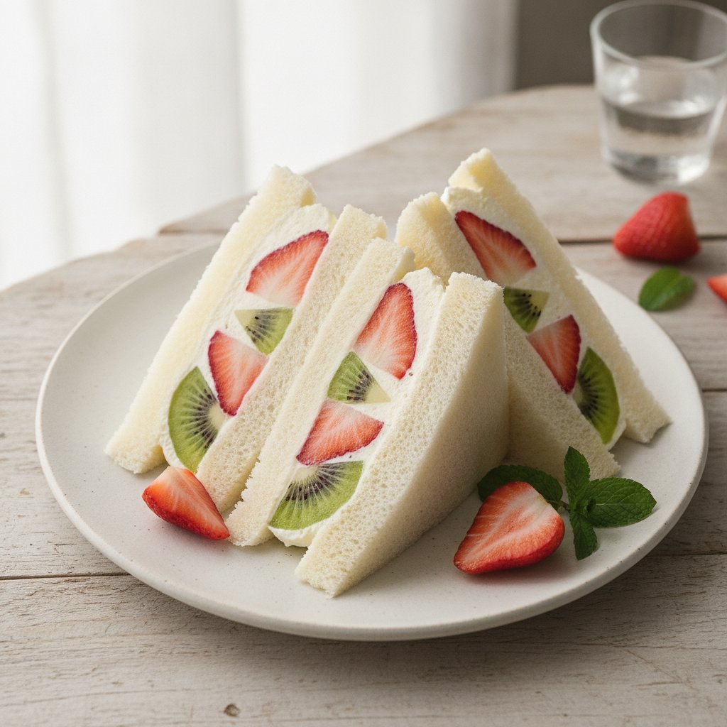 Japanese Fruit Cream Sandwich (Low-Calorie)