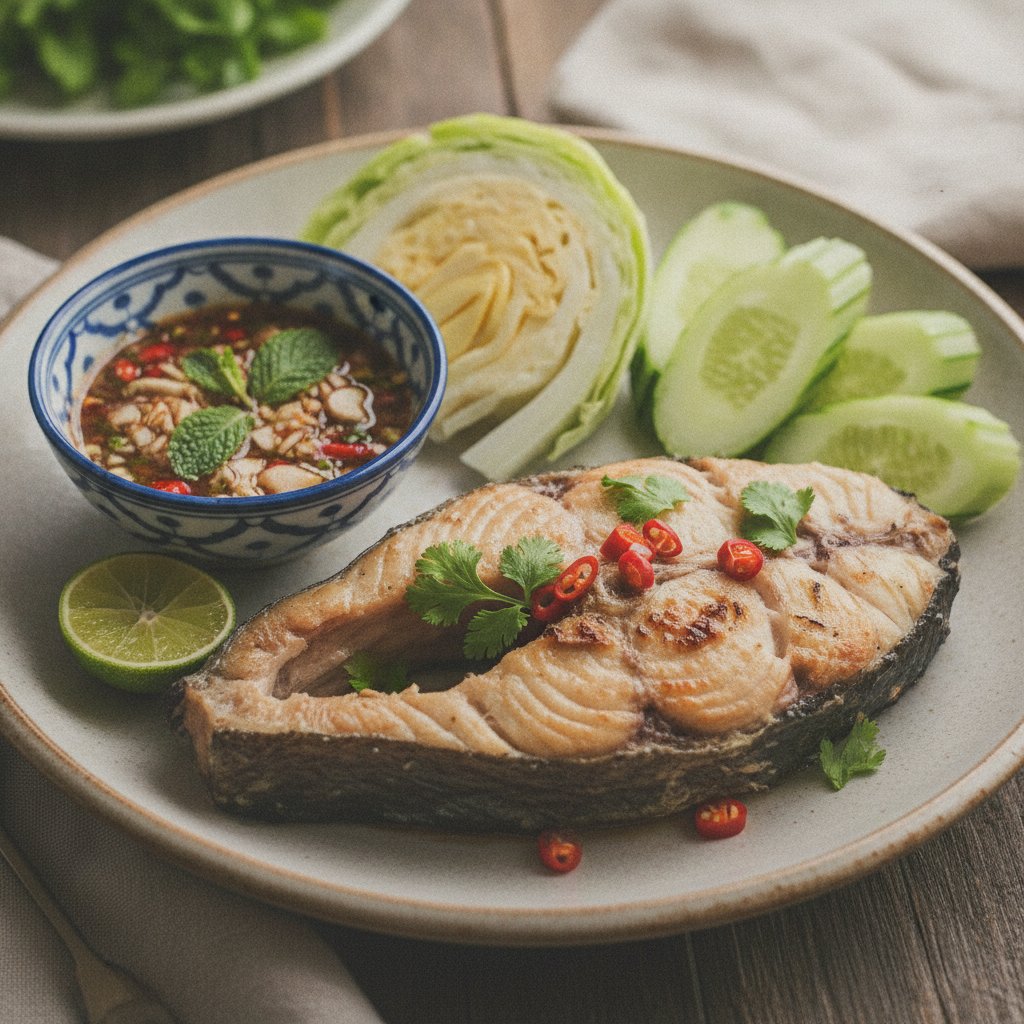 Grilled Catfish with Chili Dip