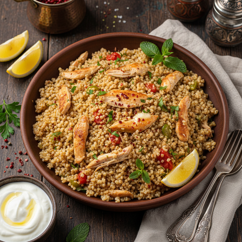 Tavuklu Bulgur Pilavi