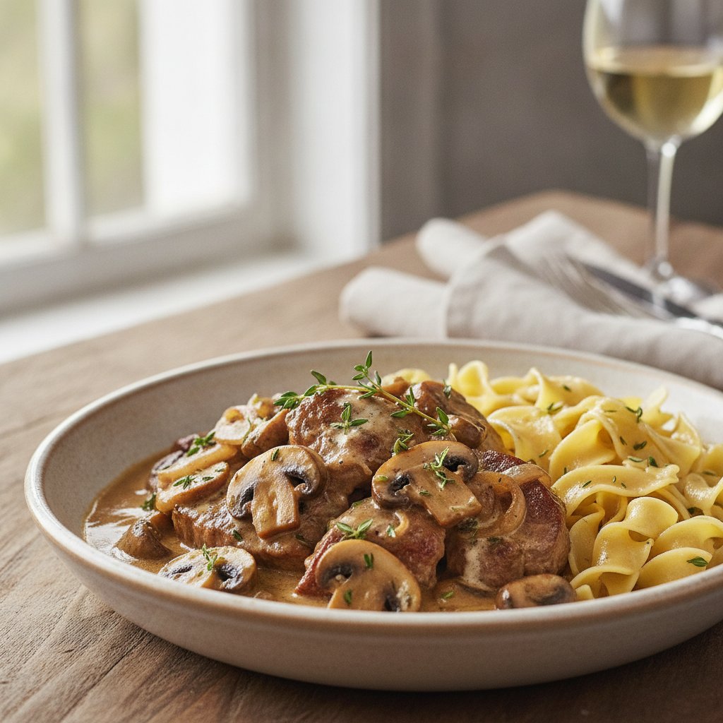 French Roast Veal with Mushrooms