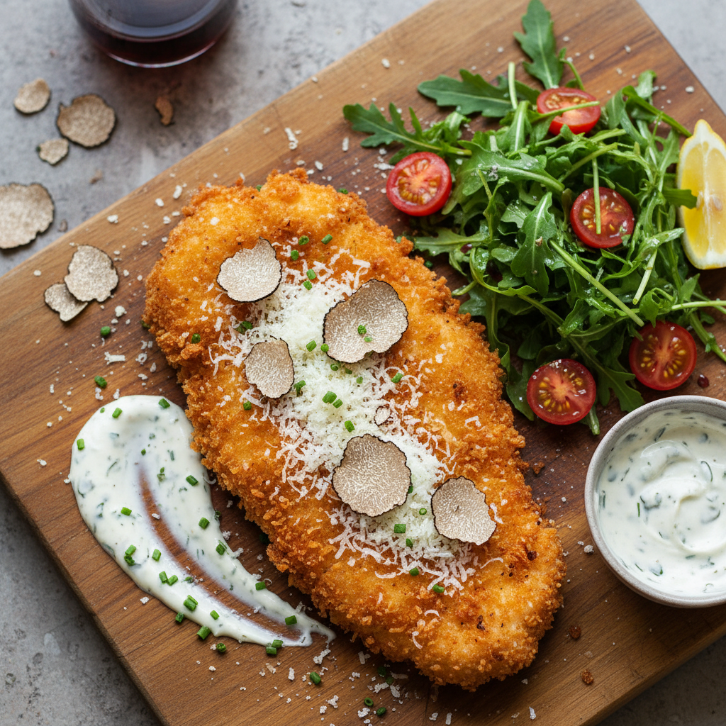 Truffle and Parmesan Chicken Milanese