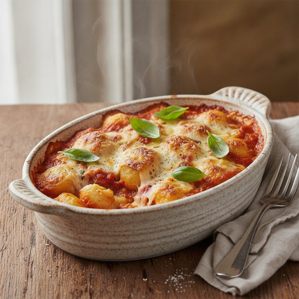 Baked Cheese Dumpling Pasta