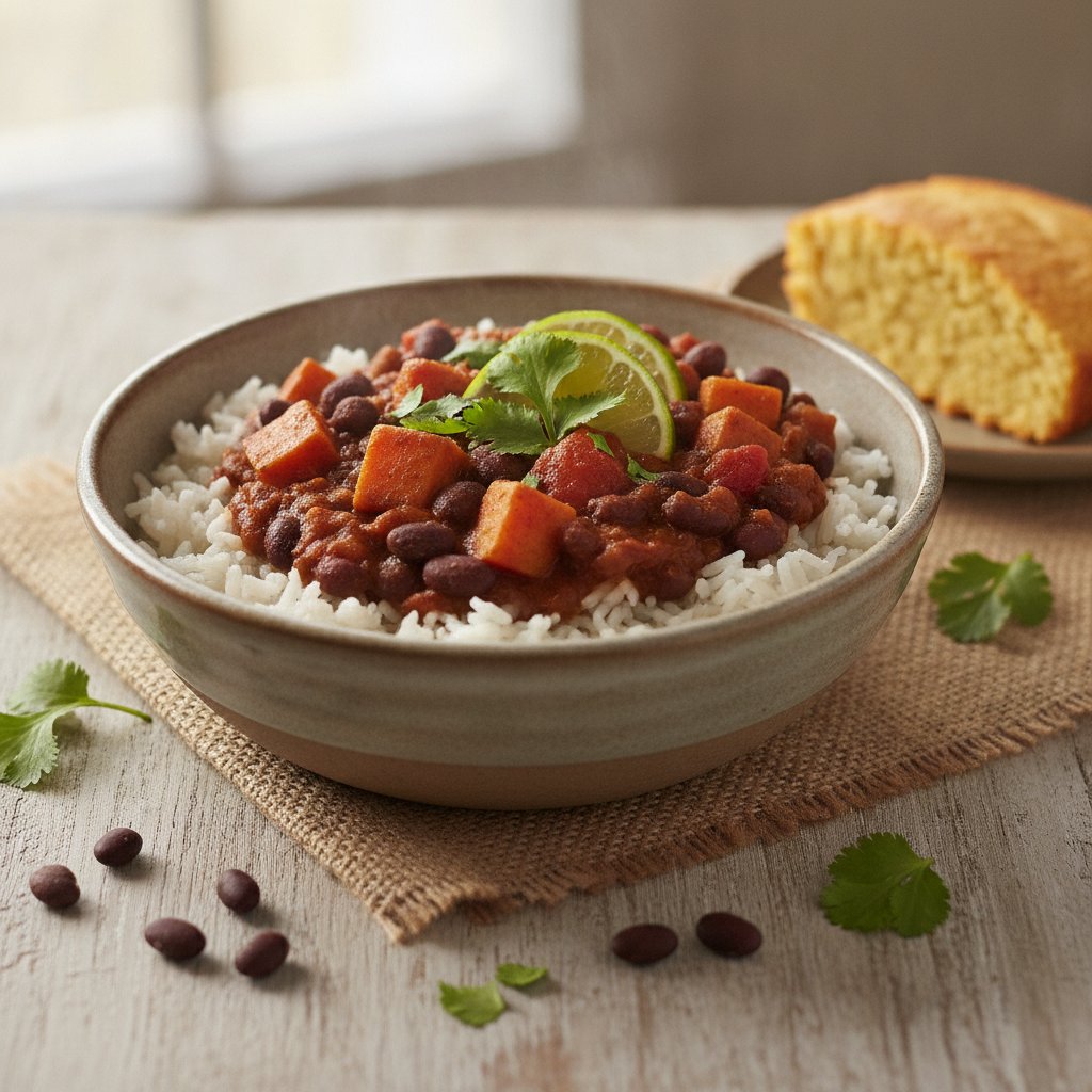 Vegan Sweet Potato and Black Bean Chili
