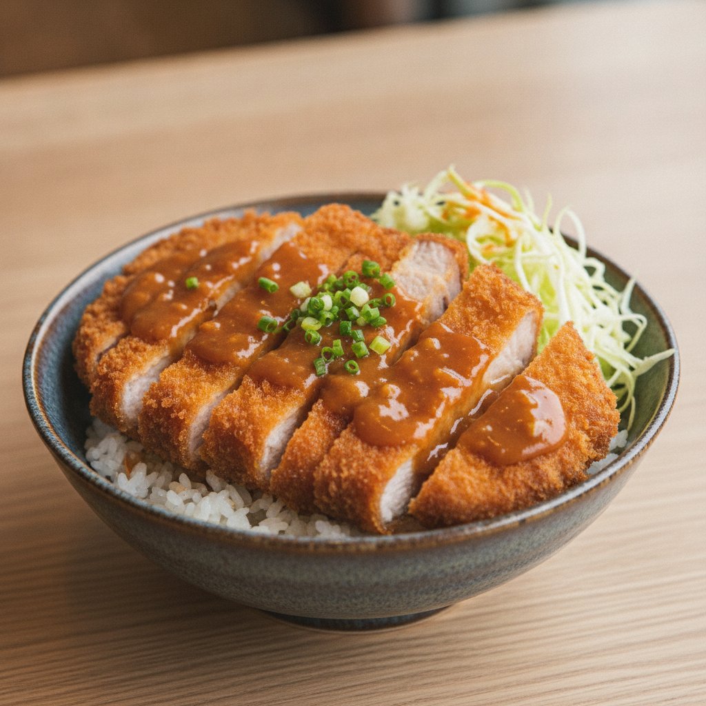Deep Fried Pork Rice Bowl with Sweet Sauce
