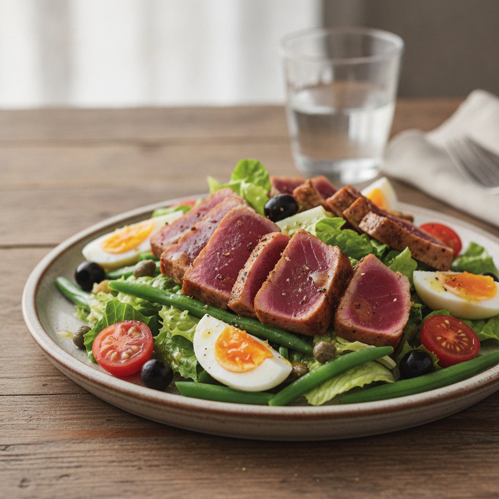 Mixed Salad with Tuna and Egg (Low-Chol)