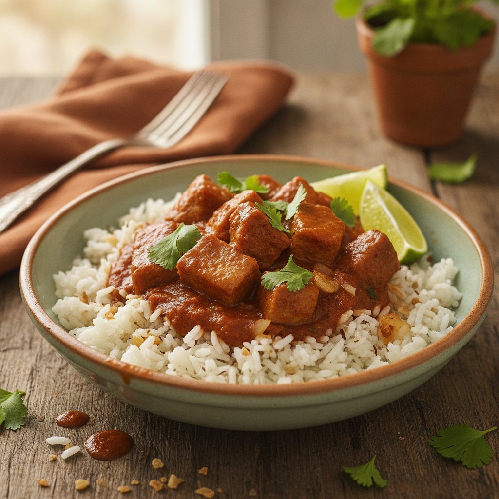 Rice with Pork and Chili Sauce