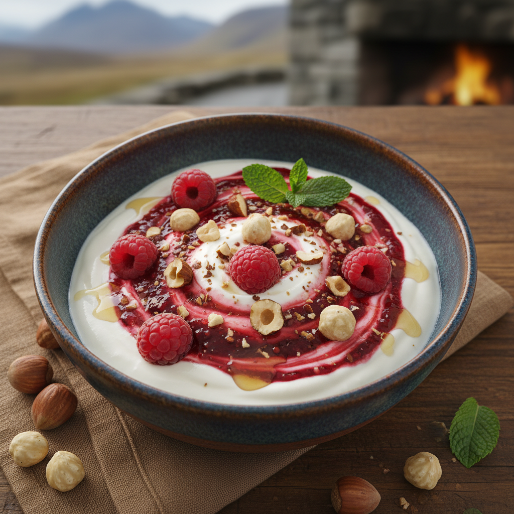Skyr Raspberry Hazelnut Bowl