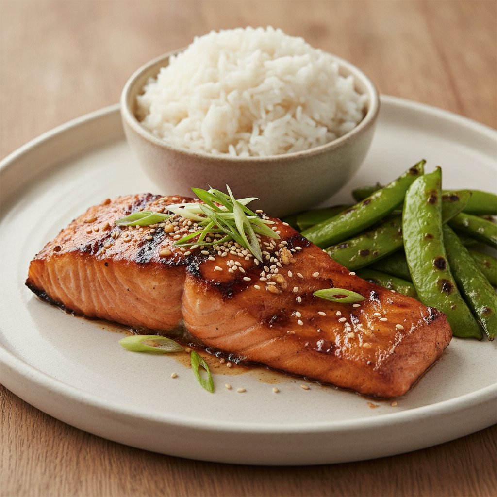 Grilled Salmon with Soy Glaze