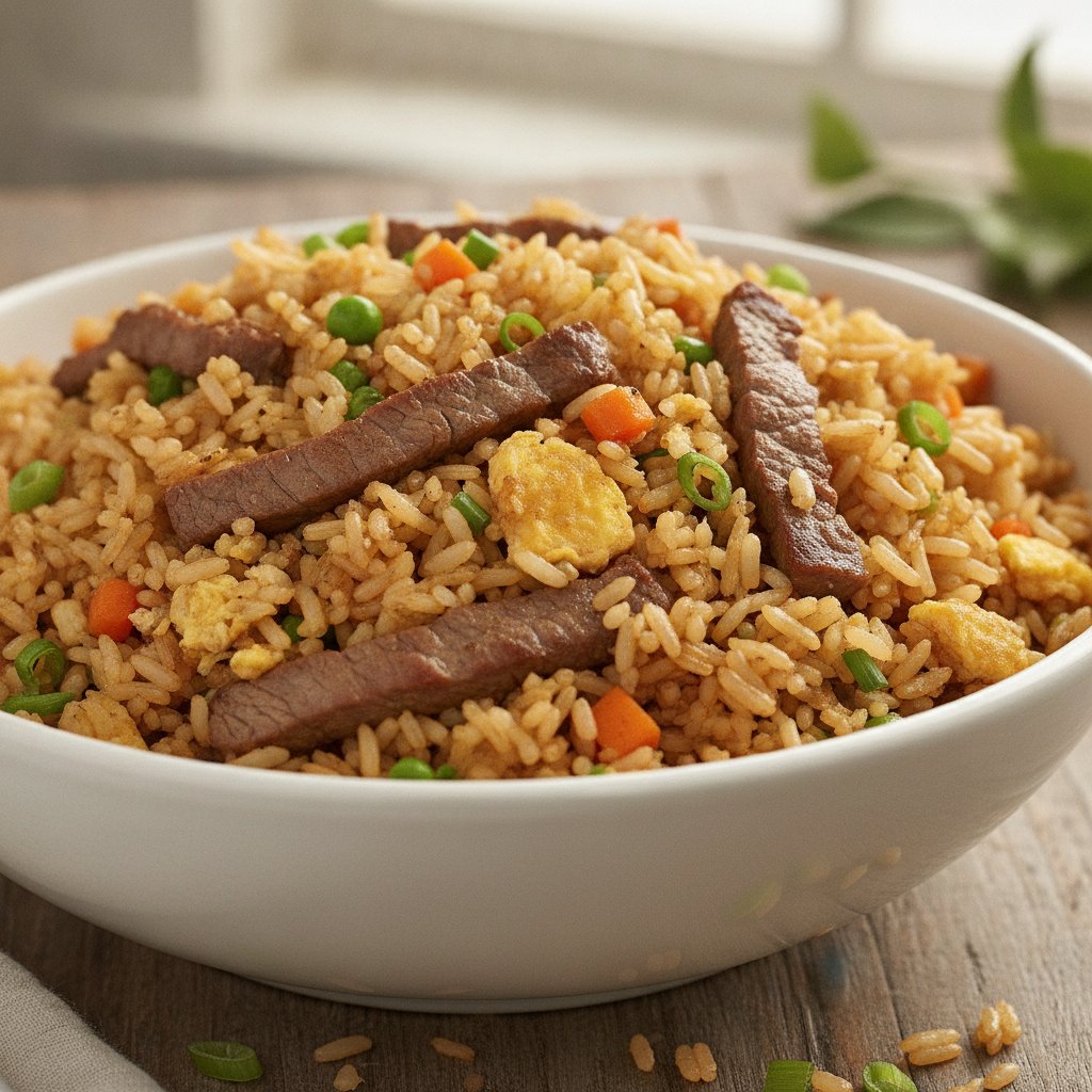 Beef Fried Rice (Low-Calorie)