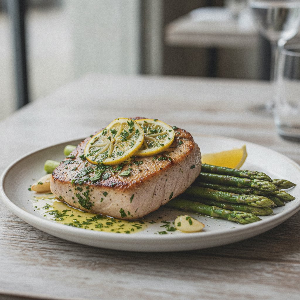 Grilled Tuna Steak with Herbs
