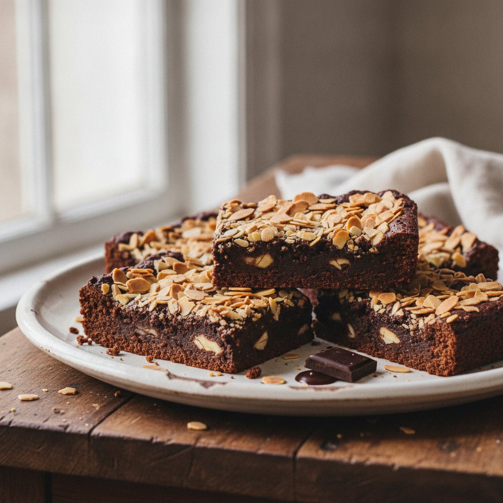 Chocolate Almond Fudge Bars