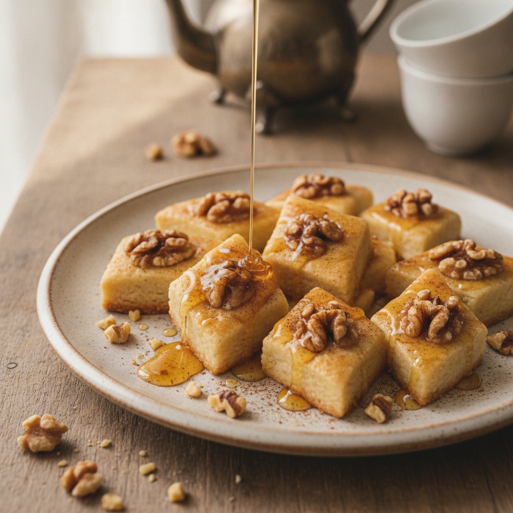 Honey Walnut Diamond Cookies