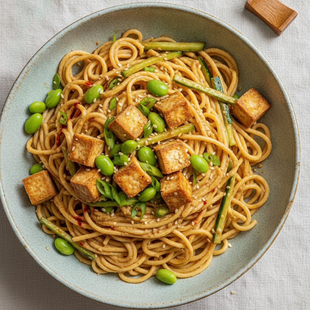 Cold Noodle Salad with Sesame Sauce (High-Protein)