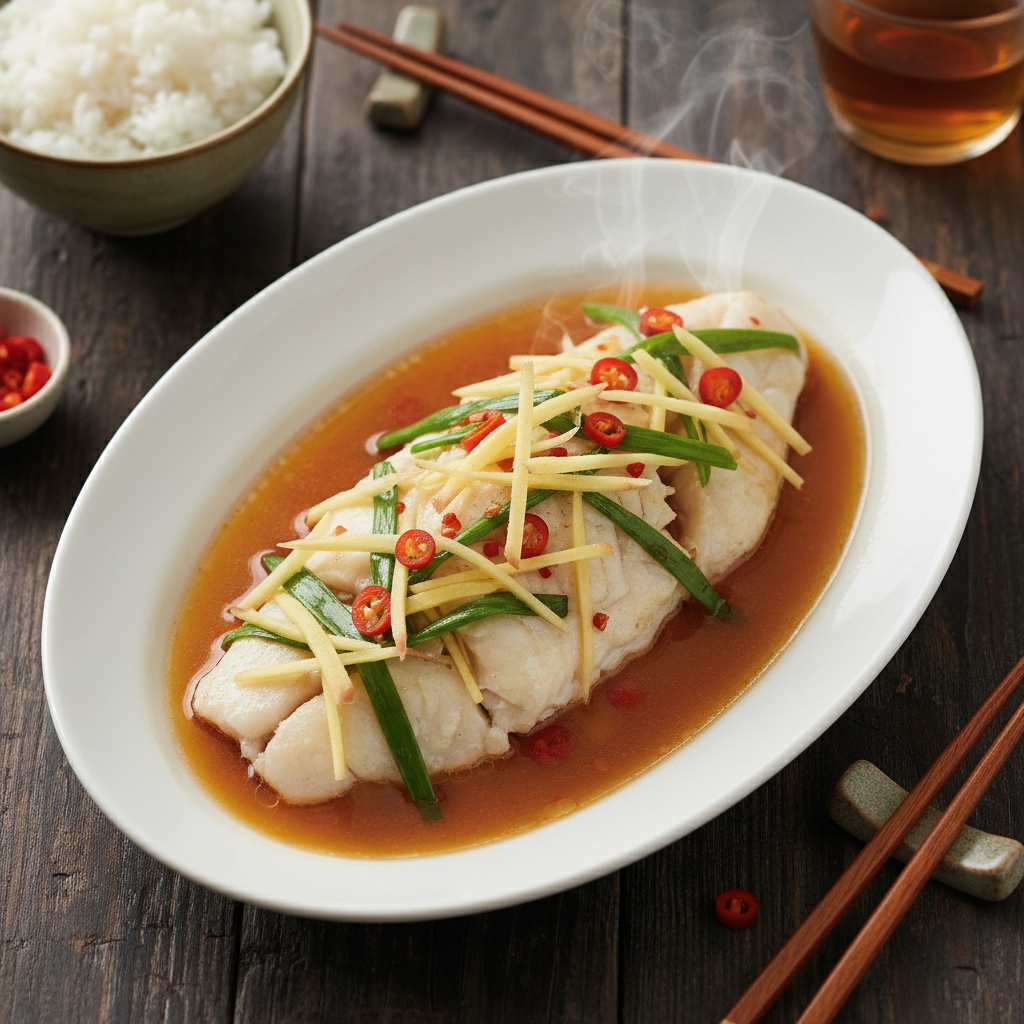 Ginger Soy Steamed Fish Fillet