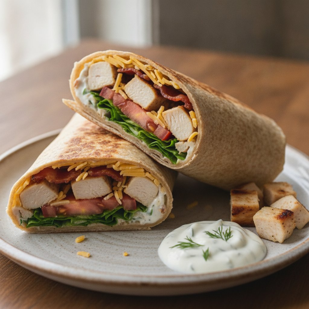 Chicken Bacon Ranch Wrap (High-Protein)