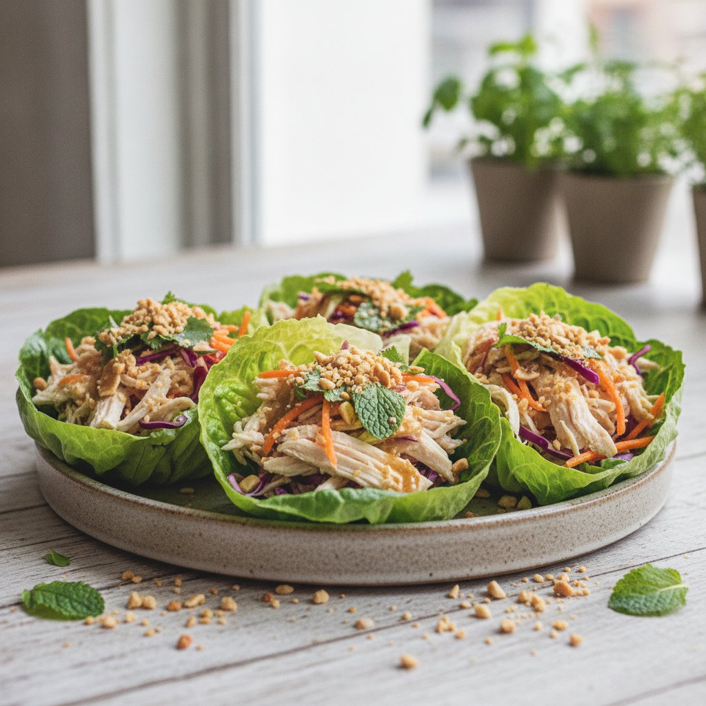 Shredded Chicken Salad Wraps