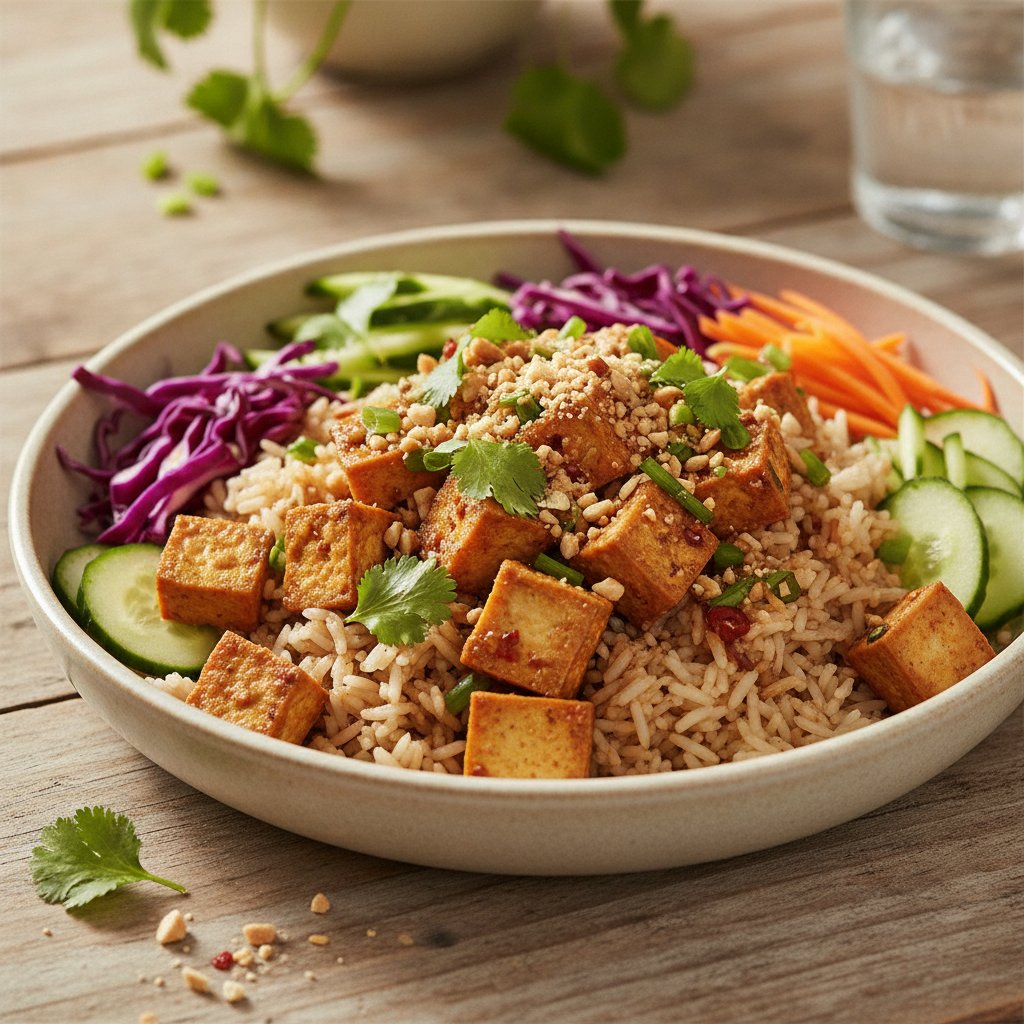 Thai Spicy Rice Salad Bowl