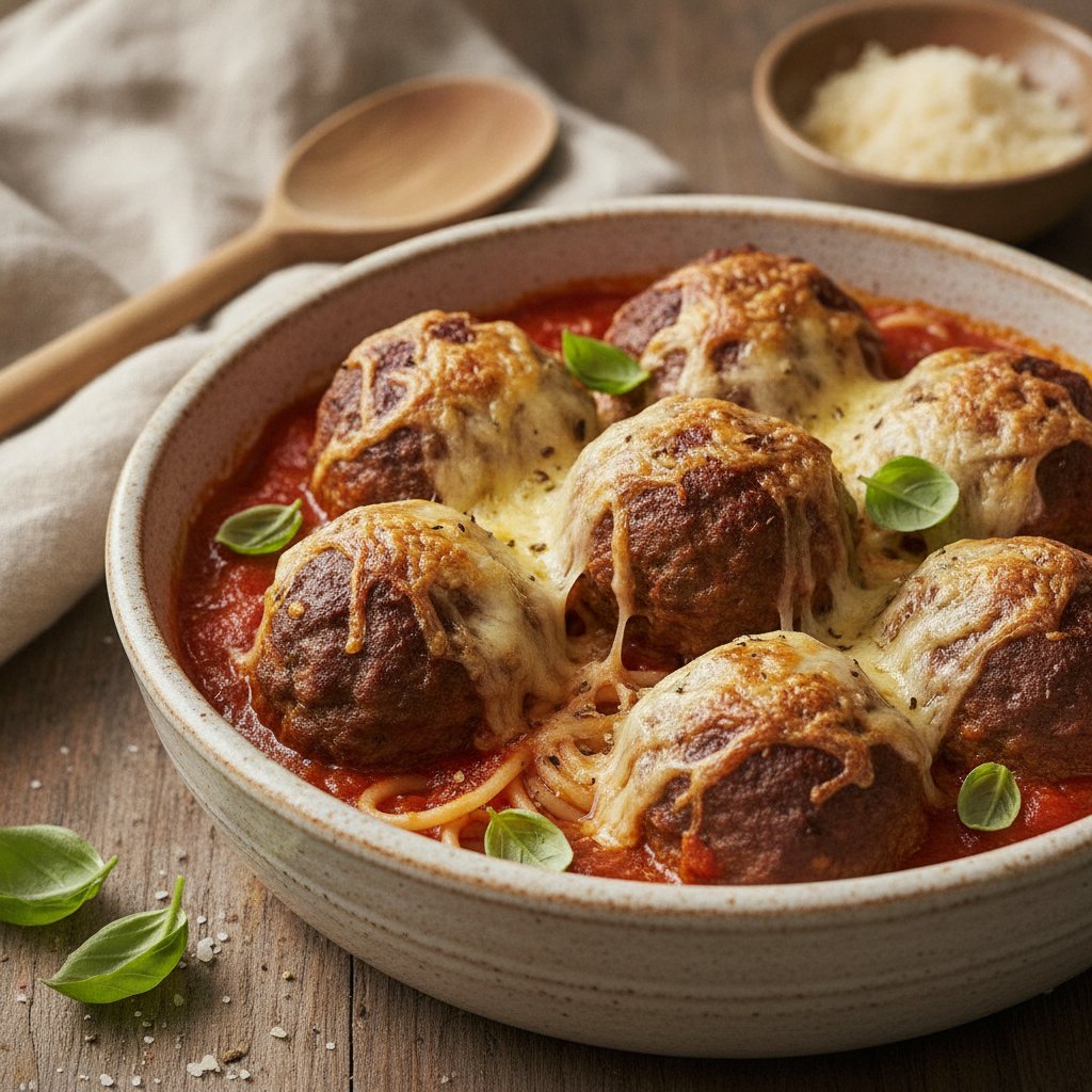Baked Meatballs in Tomato Sauce (Gluten-Free)