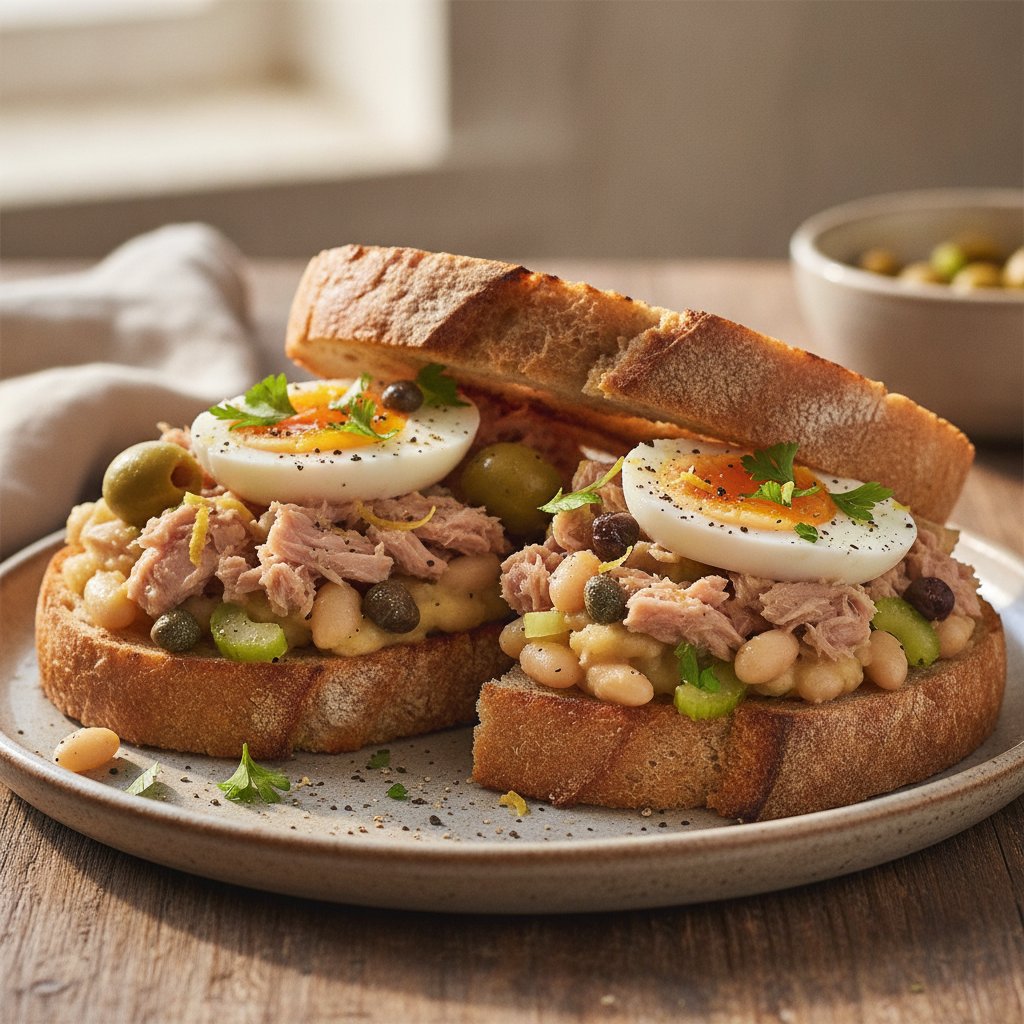 Tuna and Olive Sandwich (High-Protein)