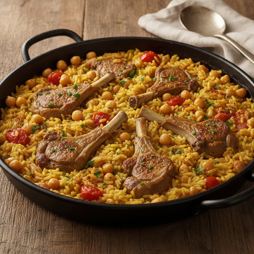 Rice with Lamb and Chickpeas