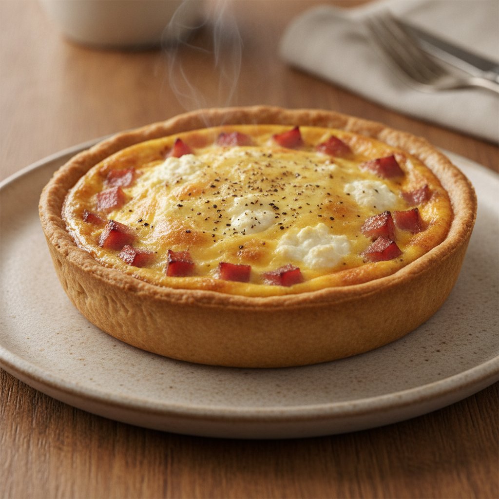 Baked Ham and Cheese Custard Tart (High-Protein)