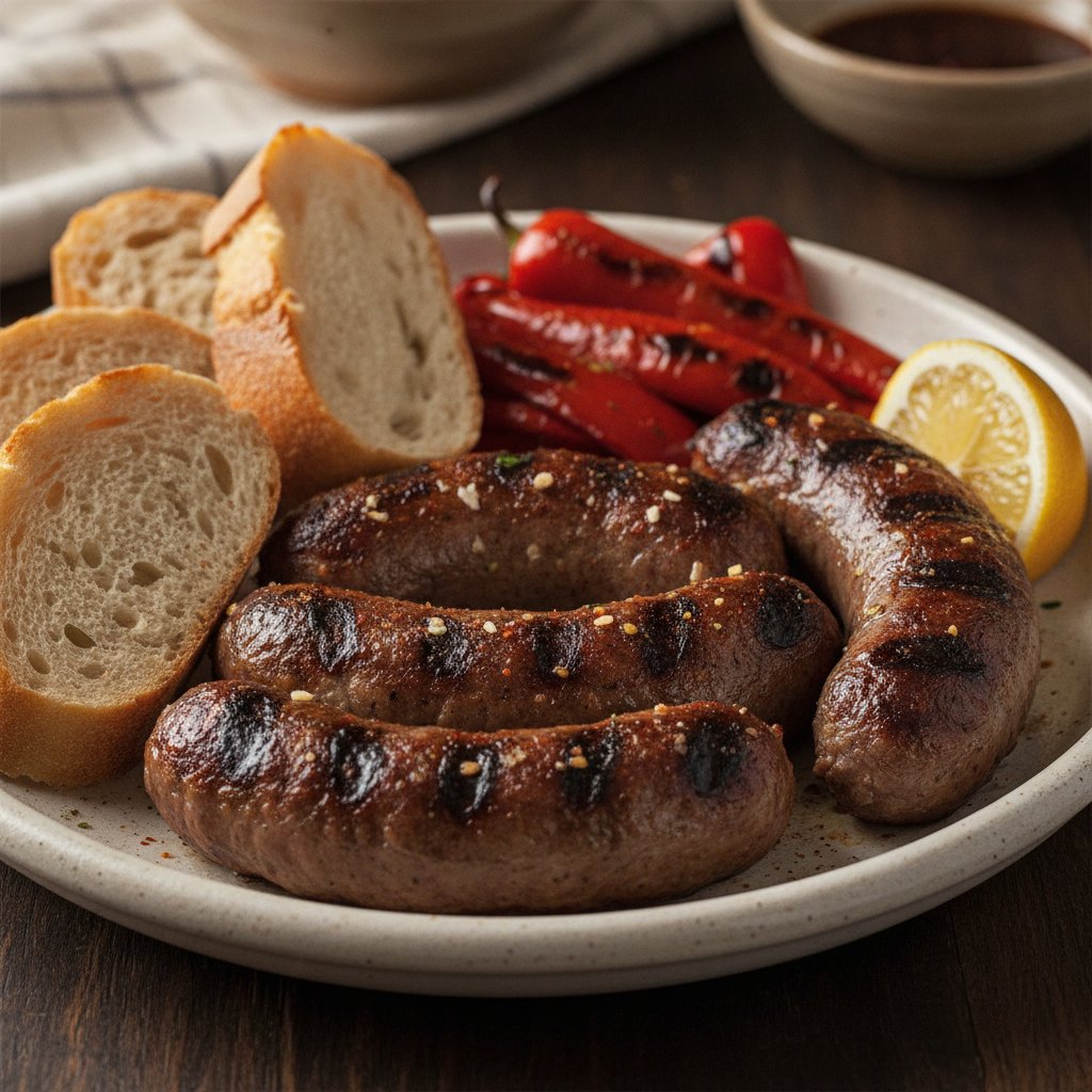 Grilled Beef Sausages
