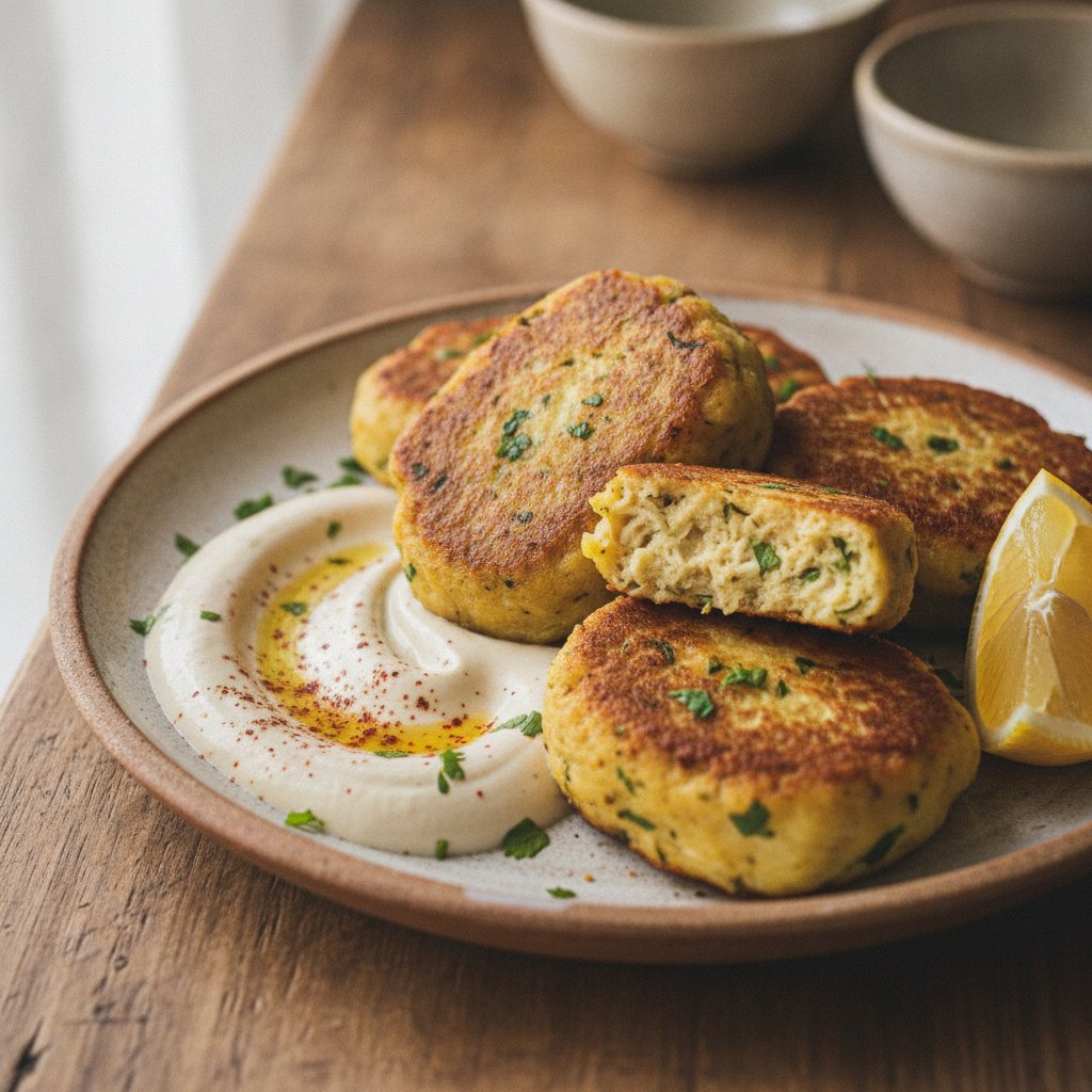 Fried Fish Cakes with Herbs