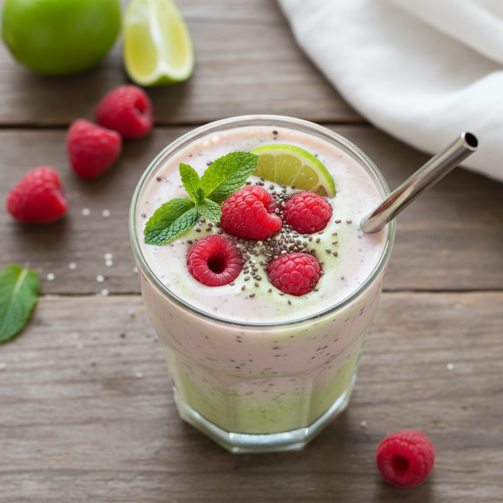 Raspberry Lime Kefir Smoothie