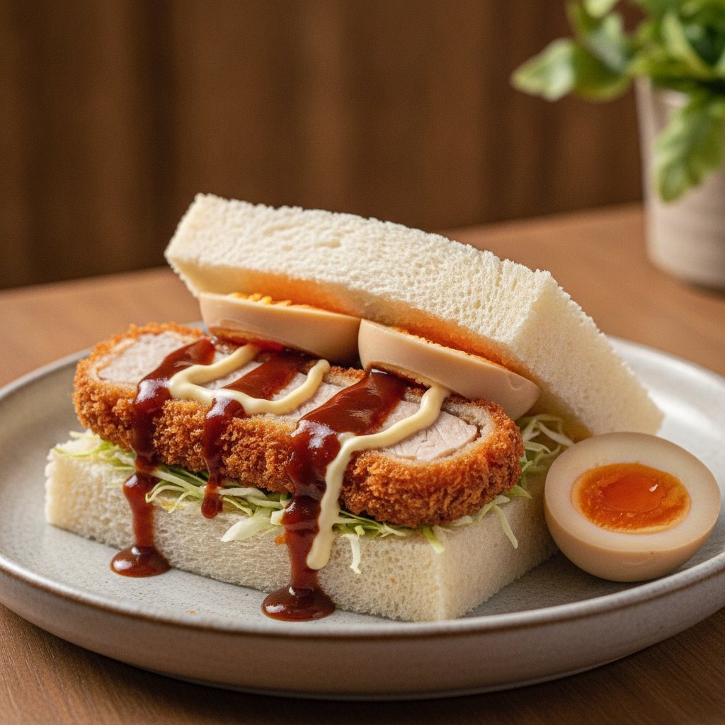 Japanese Fried Pork Sandwich (High-Protein)