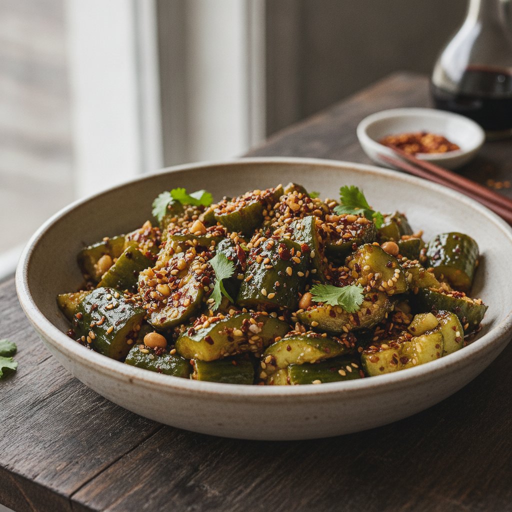 Smashed Cucumber Salad (Dairy-Free)