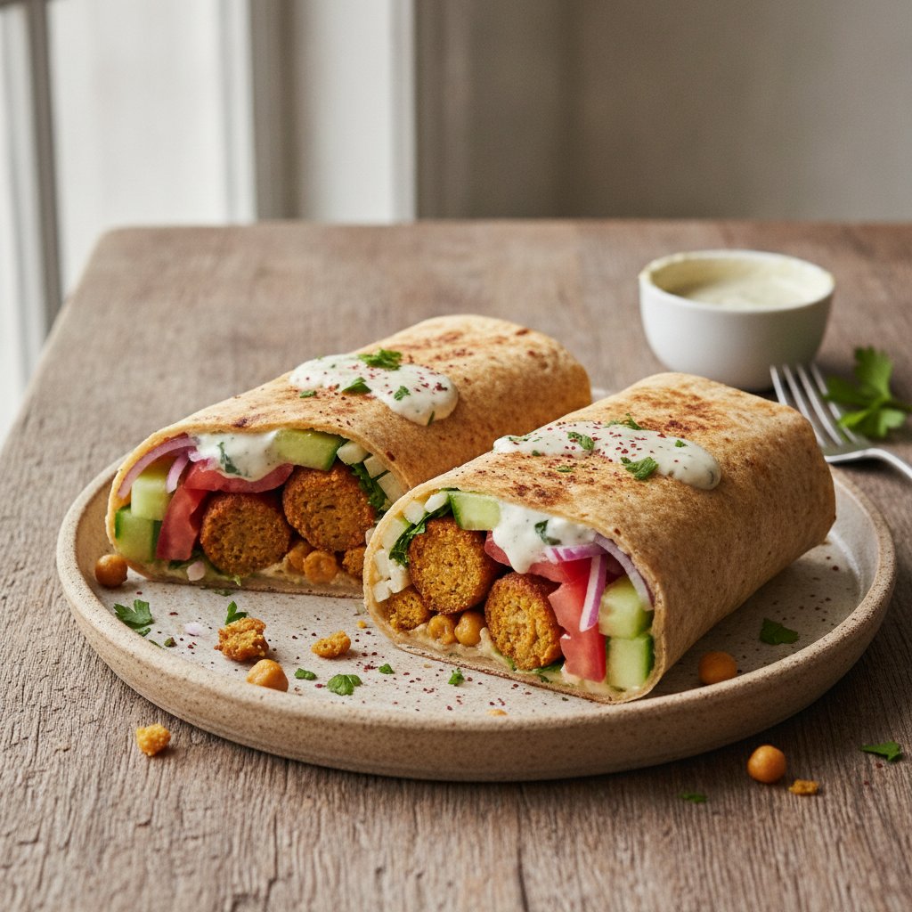 Chickpea Fritter Wrap (Gluten-Free)