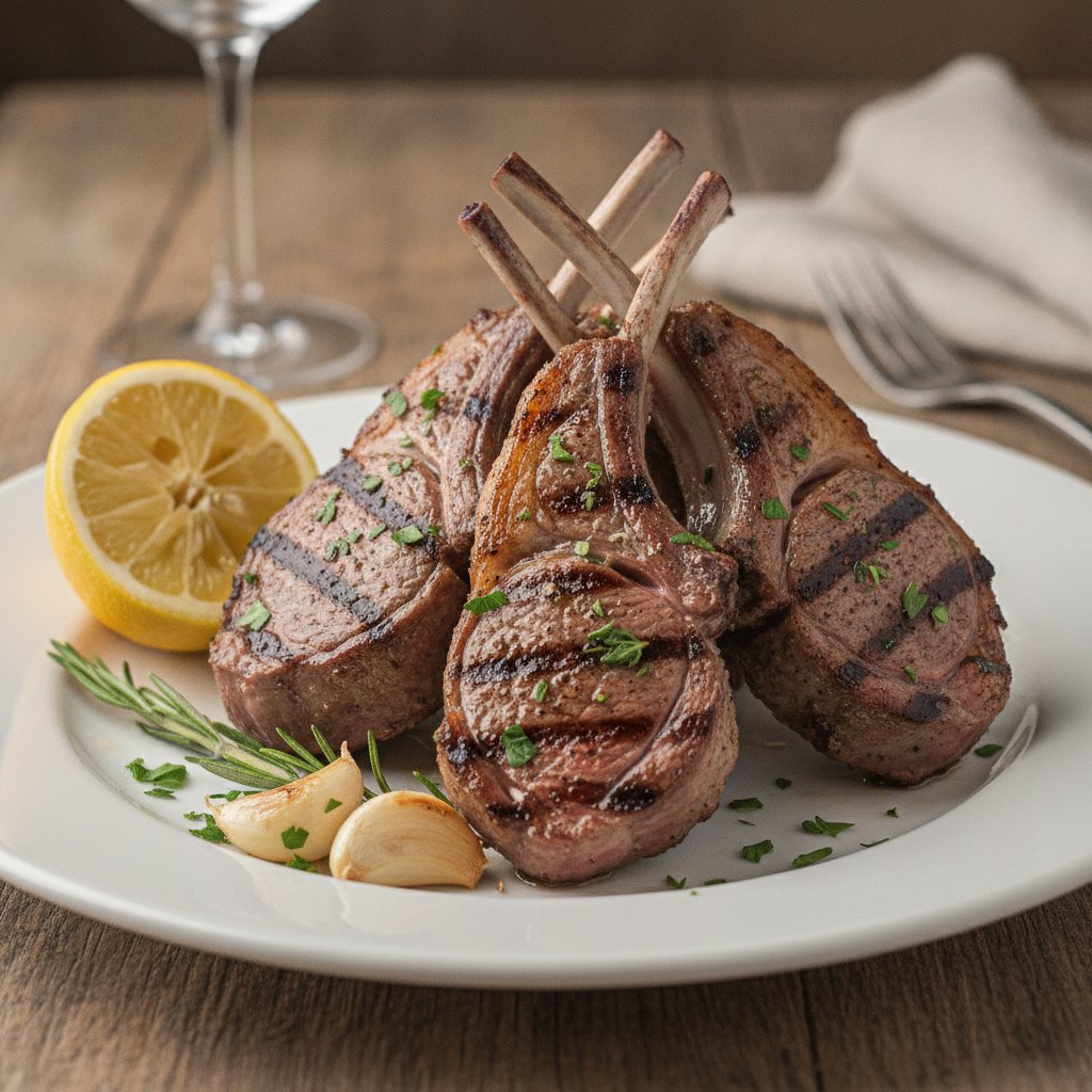 Grilled Lamb Chops with Herbs