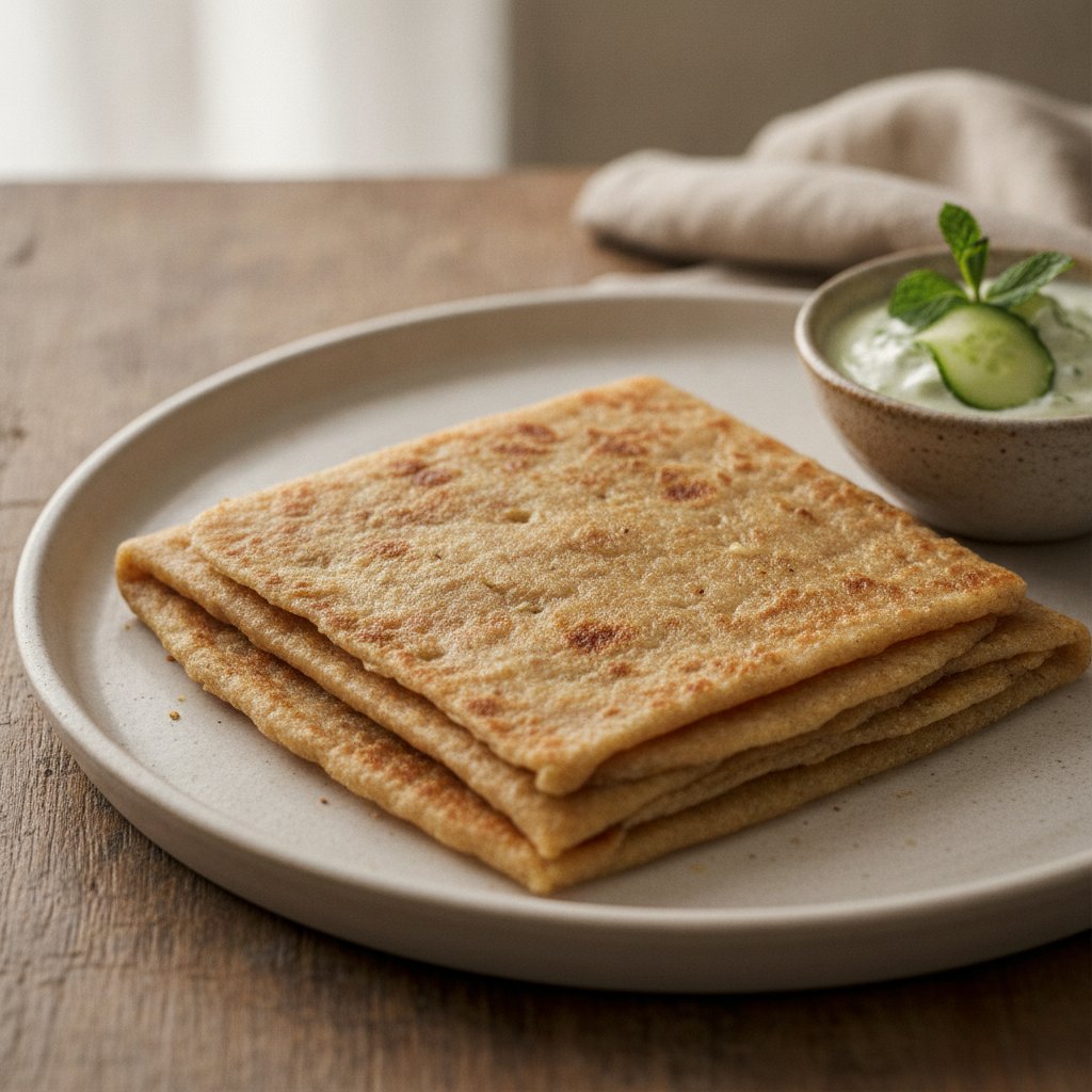 Layered Buttered Flatbread (Low-Calorie)