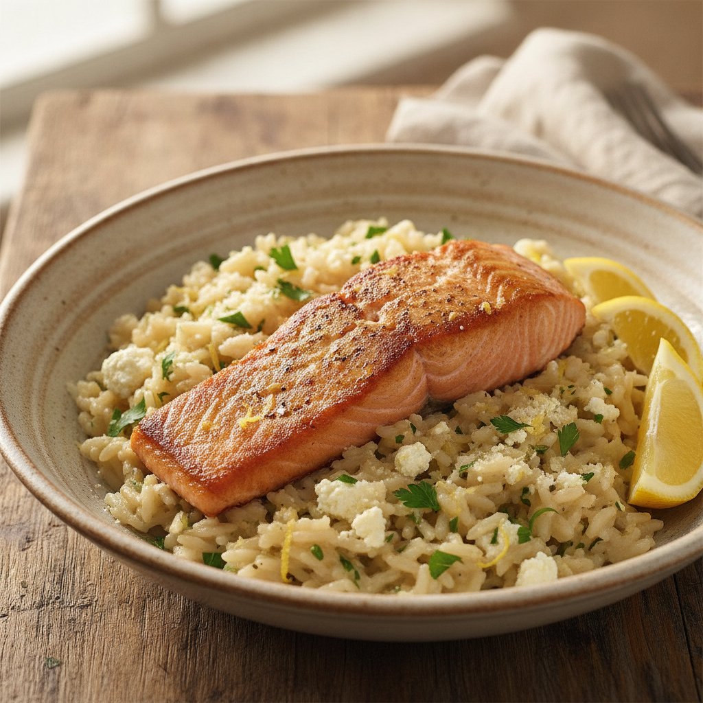 Salmon and Cream Rice (High-Protein)