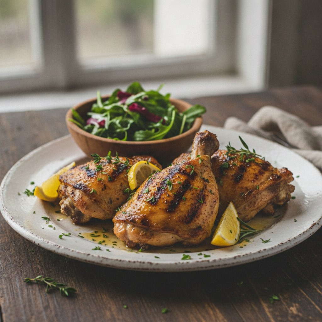 Grilled Chicken Thighs with Herb Marinade